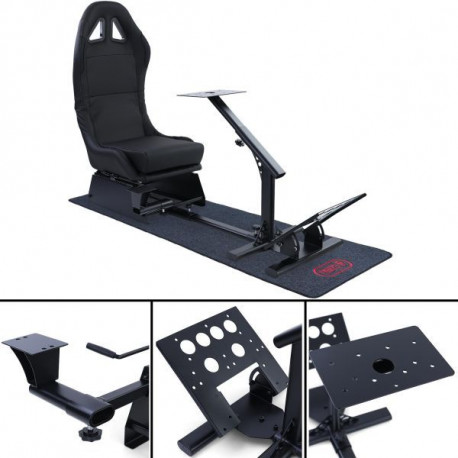 SIM Racing Konzola simulátora/ playseat (set) 6 se sedačkou + koberec před Playstation Xbox PC | race-shop.cz