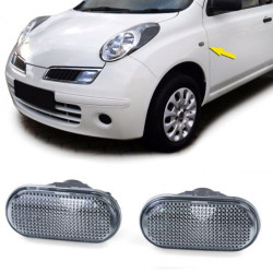 Boční směrovky tmavé černá (pár) pro Nissan Micra K12 03-09