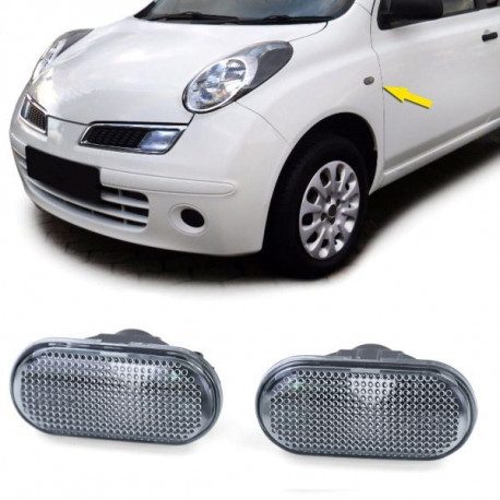 Osvětlení Boční směrovky tmavé černá (pár) pro Nissan Micra K12 03-09 | race-shop.cz