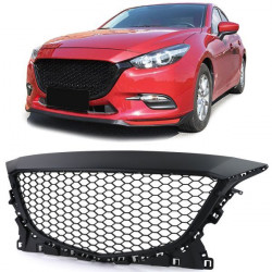 Maska chladiče bez loga černá . Mazda 3 BM 13-17