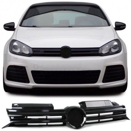Body kit a vizuální doplňky Sport Maska chladiče černá lesklá pro . VW Golf 6 08-13 | race-shop.cz