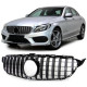 Body kit a vizuální doplňky Černá chrómová sportovní maska pro . Mercedes C Class W205 S205 13-18 | race-shop.cz