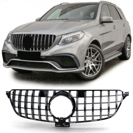 Body kit a vizuální doplňky Černá chromová sportovní maska pro . Mercedes M Class GLE W166 15-19 | race-shop.cz