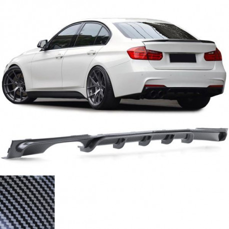 Body kit a vizuální doplňky RACES zadní difuzor (Sport) pro BMW 3 series F30 od 11, carbon-look, karbon | race-shop.cz
