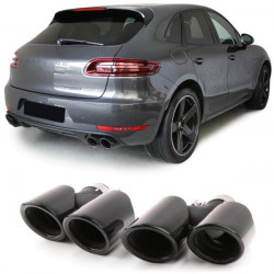 Dvojité koncovky výfuku Sport upgrade zadních světelčerná pro . Porsche Macan 95B 14-17
