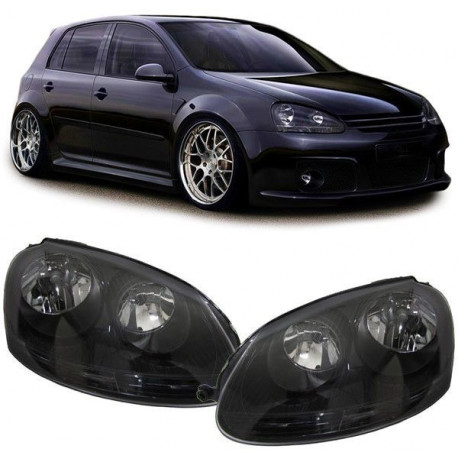 Osvětlení RACES přední světla pro GTI VW Golf 5 + Jetta III, černá | race-shop.cz