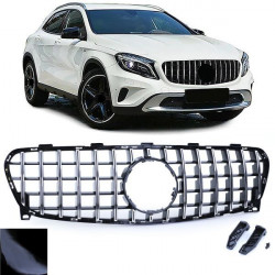 Maska chladiče upgrade zadních světelčerná chrom pro pro . Mercedes GLA X156 facelift od 17