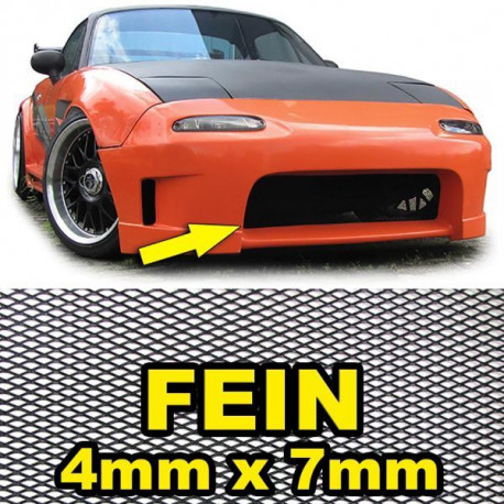 Body kit a vizuální doplňky Hliníková Mřížka racing 130X30cm 4x7mm upgrade zadních světelčerná | race-shop.cz