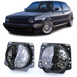 Přední Čiré světla černá tmavé pro . VW Golf 2 83-91