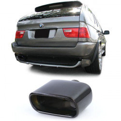 Nerezové koncovky výfuku černá vhodné pro . BMW X5 E53 99-06
