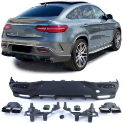 Sport Zadní difuzor s 4 koncovkami výfuku pro . Mercedes GLE Coupe C292