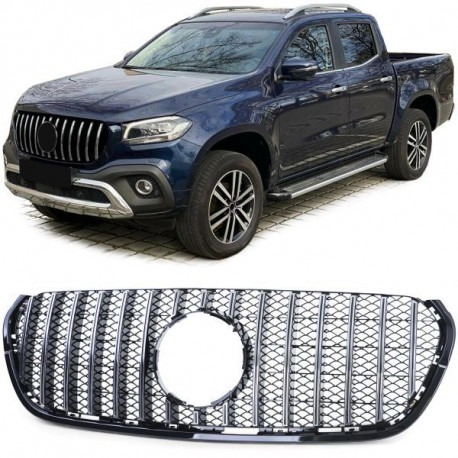 Body kit a vizuální doplňky Sport Maska chladiče chrom pro lesklá černá pro . Mercedes X Class W470 17-20 | race-shop.cz