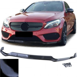 Spoiler lip předního nárazníku lesklá pro . Mercedes C Class W205 S205 14-18