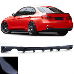 Sportovní difuzor zadního nárazníku s jedným výstupom černá lesklá pro . BMW 3 Series F30 Sedan