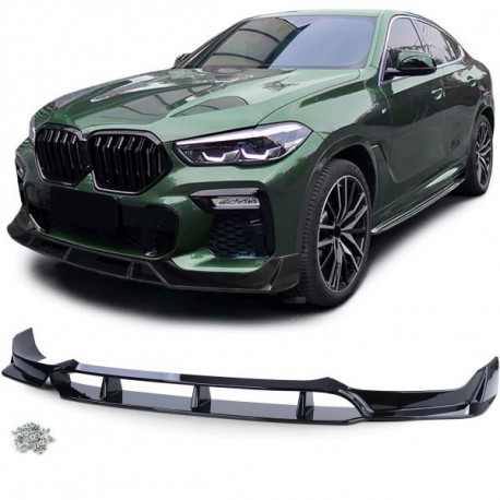 Body kit a vizuální doplňky Přední lip spoiler performance typ 2 černá lesklá pro . BMW X6 G06 od 19 | race-shop.cz