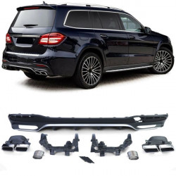 Zadní difuzor s koncovkami výfuku chrom pro pro . Mercedes GLS X166 15-19
