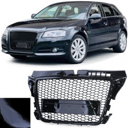 Maska chladiče černá lesklá bez loga pro . Audi A3 8P 08-13