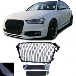 Maska chladiče bez loga lesklá černá pro . Audi A4 B8 8K facelift 11-15