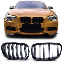 Mřížky chladiče (dvojité) performance lesklé pro . BMW 1 Series F20 F21 10-14