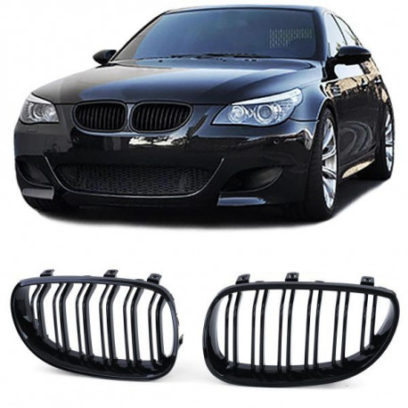 Body kit a vizuální doplňky Mřížky chladiče (dvojité) performance lesklé pro . BMW 5 Series E60 E61 03-10 | race-shop.cz