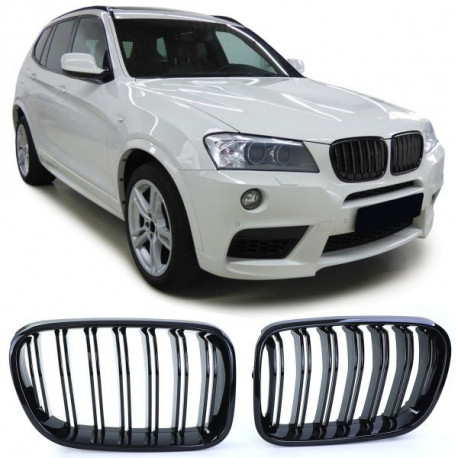 Body kit a vizuální doplňky Mřížky chladiče (dvojité) performance lesklé pro . BMW X3 F25 10-14 | race-shop.cz