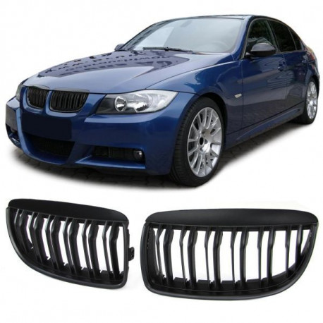 Body kit a vizuální doplňky Mřížky chladiče (dvojité) performance matné pro . BMW 3 series E90 E91 05-08 | race-shop.cz