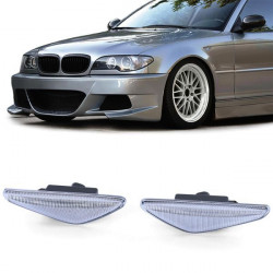 LED boční směrovky priesvitné (pár) pro . BMW 3 Series E46 Coupe Convertible 03-07