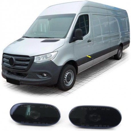Osvětlení RACES LED boční směrovky pro 2 Mercedes Sprinter B906 06-16 907 910 18, černá | race-shop.cz