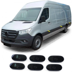 RACES LED boční směrovky pro 6 Mercedes Sprinter B906 06-16 907 910 18, černá