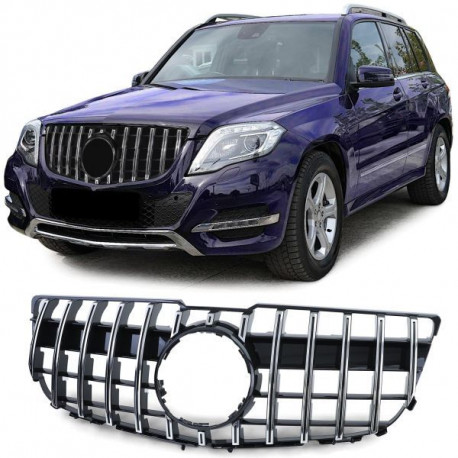 Body kit a vizuální doplňky Maska chladiče sport černá lesklá chrom pro pro . Mercedes GLK X204 facelift 12-15 | race-shop.cz