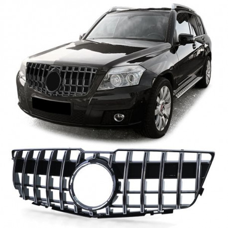Body kit a vizuální doplňky Černá lesklá chrom pro maska chladiče sport pro . Mercedes GLK X204 08-12 prefacelift | race-shop.cz