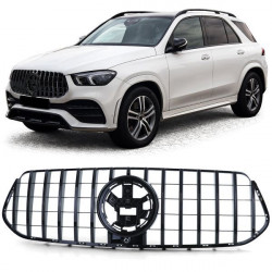 RACES maska chladiče (Sport) pro Mercedes GLE SUV V167 from 18 with Sport Package, lesklá černá