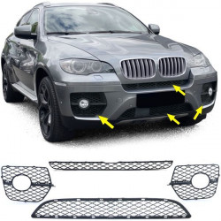 Set mriežok nárazníku pro . BMW X6 E71 06-14