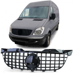 Černá lesklá Mřížka chladiče sport pro . Mercedes Sprinter W906 prefacelift 06-13