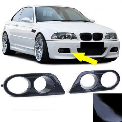 RACES rámečky mlhovek pro BMW 3 Series E46, lesklá černá