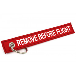 Jet tag klíčenka "Remove before flight"