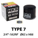 Olejové filtry HKS Type 7 Olejový filtr 3/4-16 UNF (Nissan CA18, RB, VG30, Toyota 4A-G(Z)E, 1ZZ, 2ZZ) | race-shop.cz