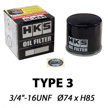 Olejové filtry HKS Type 3 Olejový filtr 3/4-16 UNF (Toyota 1JZ and 2JZ, Lexus) | race-shop.cz