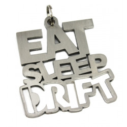 Kovová Klíčenka "EAT SLEEP DRIFT" - nerez