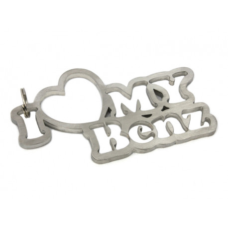 Klíčenky Kovová Klíčenka "I love my Benz" - nerez | race-shop.cz