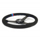 Volanty 3 ramenný sportovní volant NRG M3-Style, 350mm, alcantara, 38mm odsazení, černá/modrá | race-shop.cz