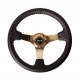 Volanty 3 ramenný sportovní volant NRG, 350mm, kůže, 75mm odsazení, černá/zlatá | race-shop.cz