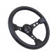 Volanty 3 ramenný sportovní volant NRG, 350mm, kůže, děrovaná ramena, 75mm odsazení, černá | race-shop.cz