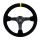 Volanty NRG 3-ramenný vyztužený semišový volant (350mm) - Černá/žlutá | race-shop.cz