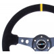 Volanty NRG 3-ramenný zesílený volant s otvory, (350mm), černá/žlutá | race-shop.cz