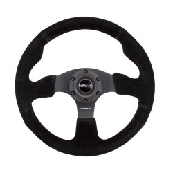 3 ramenný sportovní volant NRG RACE, 320mm, semiš, 25mm odsazení, černá