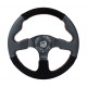Volanty 3 ramenný sportovní volant NRG RACE, 320mm, semiš, zploštělý spodek, 25mm odsazení, černá/šedá | race-shop.cz