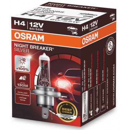Žárovky a xenonové výbojky Halogenové žárovky Osram NIGHT BREAKER SILVER H4 (1ks) | race-shop.cz