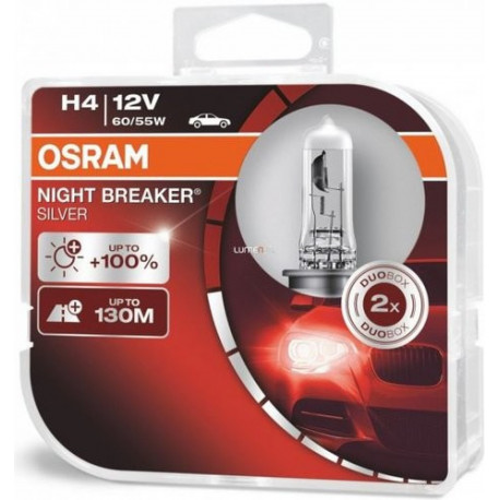 Žárovky a xenonové výbojky Halogenové žárovky Osram NIGHT BREAKER SILVER H4 (2ks) | race-shop.cz