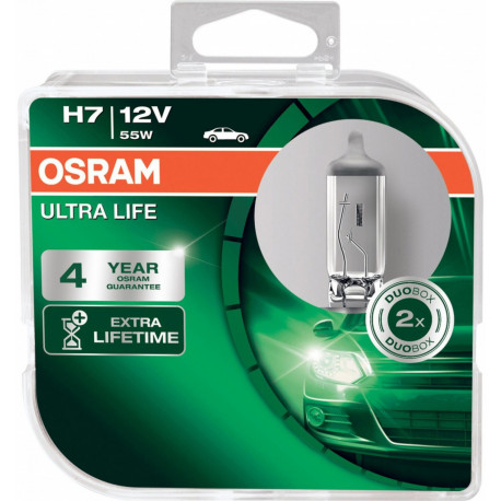 Žárovky a xenonové výbojky Halogenové žárovky Osram ULTRA LIFE H7 (2ks) | race-shop.cz